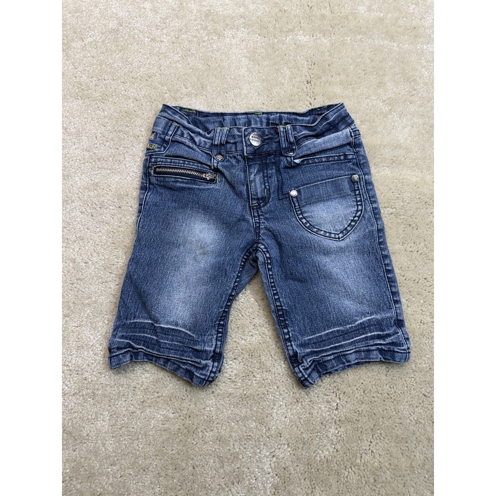 Vintage Hanna Montana Jeans Girl 7 Blue Embroidered Music Singer Zip